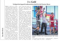 3x Gold für den Boxclub Preetz bei den 46. Jugend-landesmeisterschaften in Preetz im „DER REPORTER“ erwähnt.